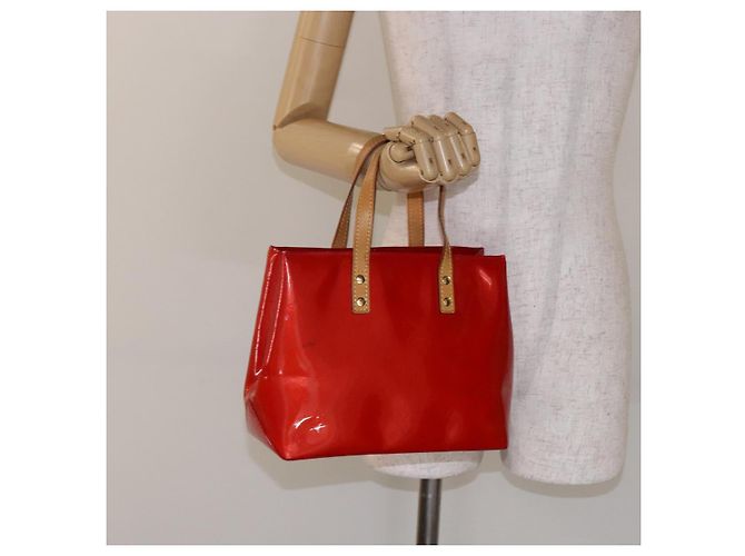 LOUIS VUITTON Monogram Vernis Reade PM Borsa a Mano Rossa M91088 LV Auth ep10876 Rosso - vista 23