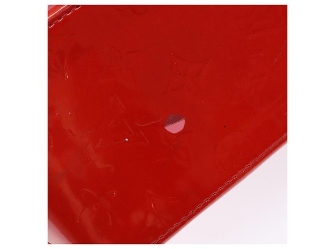 LOUIS VUITTON Monogram Vernis Reade PM Borsa a Mano Rossa M91088 LV Auth ep10876 Rosso - vista 6