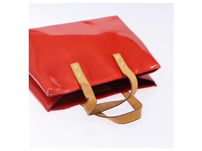 LOUIS VUITTON Monogram Vernis Reade PM Borsa a Mano Rossa M91088 LV Auth ep10876 Rosso - vista 7