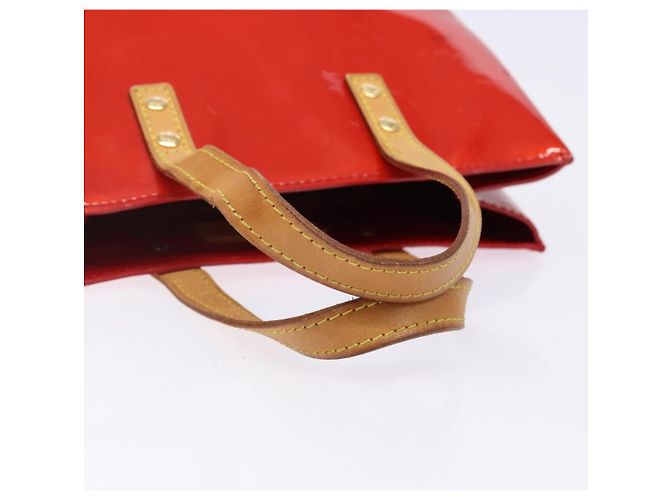 LOUIS VUITTON Monogram Vernis Reade PM Borsa a Mano Rossa M91088 LV Auth ep10876 Rosso - vista 8