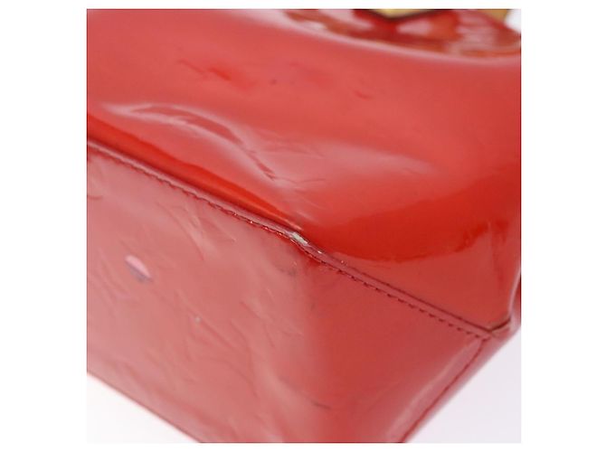 LOUIS VUITTON Monogram Vernis Reade PM Borsa a Mano Rossa M91088 LV Auth ep10876 Rosso - vista 9