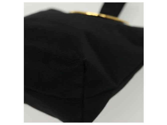 Céline Celine Tasche Nylon Schwarz Gold Auth 140367 Golden - Ansicht 11