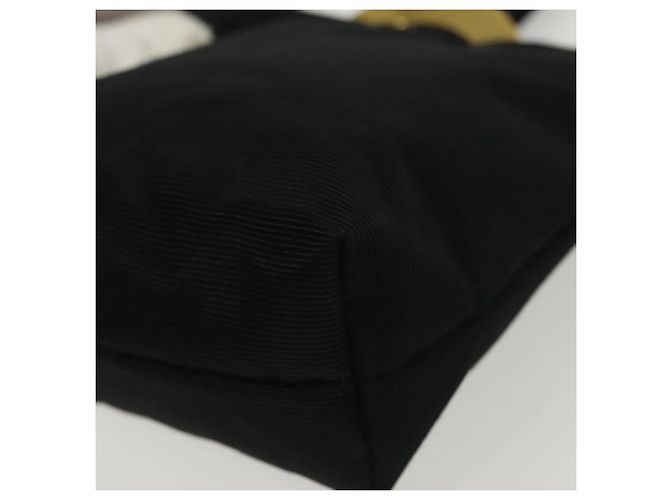 Céline Celine Tasche Nylon Schwarz Gold Auth 140367 Golden - Ansicht 13