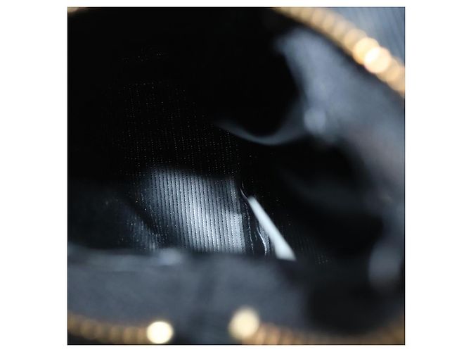 Céline Celine Tasche Nylon Schwarz Gold Auth 140367 Golden - Ansicht 17