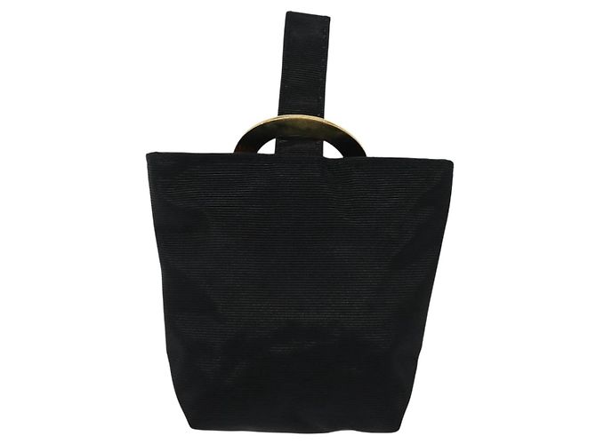 Céline Celine Tasche Nylon Schwarz Gold Auth 140367 Golden - Ansicht 3