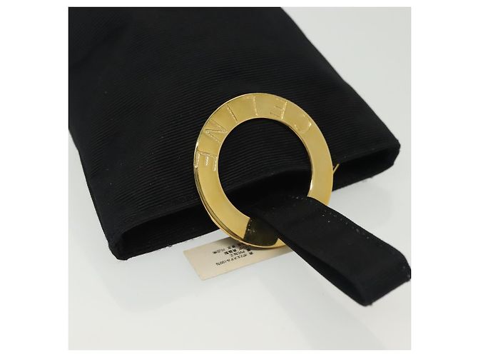 Céline Celine Tasche Nylon Schwarz Gold Auth 140367 Golden - Ansicht 6