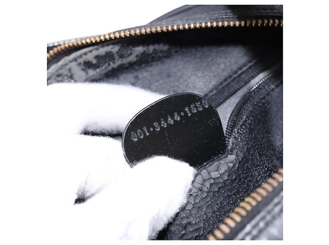 GUCCI Schultertasche aus Leder Schwarz Gold 001 3444 1650 Auth 135195 Golden - Ansicht 22