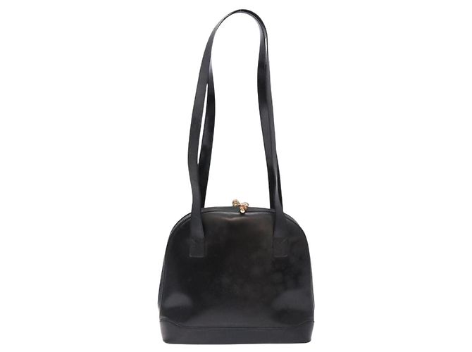 GUCCI Schultertasche aus Leder Schwarz Gold 001 3444 1650 Auth 135195 Golden - Ansicht 3