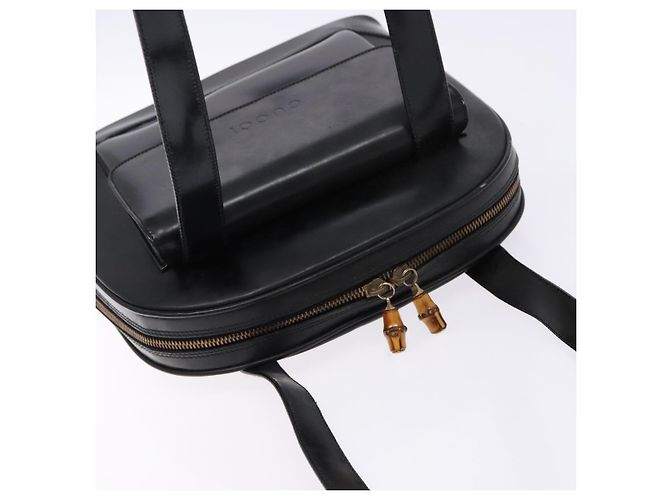 GUCCI Schultertasche aus Leder Schwarz Gold 001 3444 1650 Auth 135195 Golden - Ansicht 6