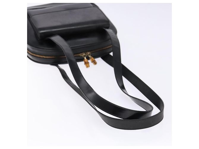 GUCCI Schultertasche aus Leder Schwarz Gold 001 3444 1650 Auth 135195 Golden - Ansicht 7