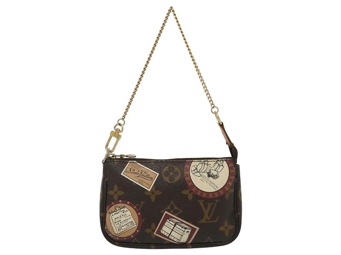 LOUIS VUITTON Mini Pochette Accessoires Patch Monogram Pouch M95804 Auth 141677V Monogramma - vista 13