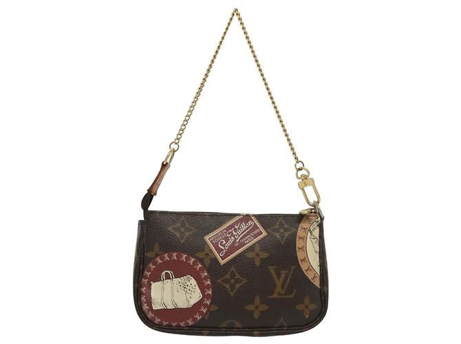 LOUIS VUITTON Mini Pochette Accessoires Patch Monogram Pouch M95804 Auth 141677V Monogramma - vista 2