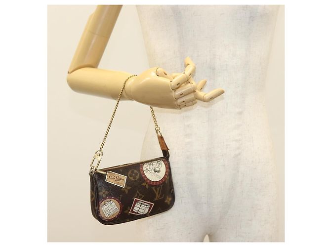 LOUIS VUITTON Mini Pochette Accessoires Patch Monogram Pouch M95804 Auth 141677V Monogramma - vista 21