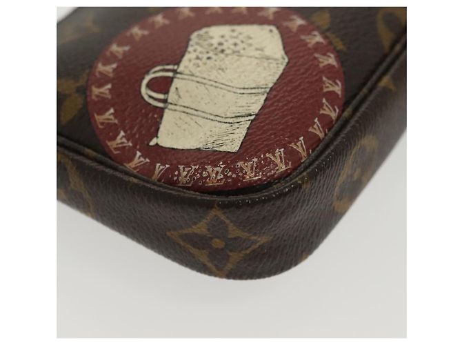 LOUIS VUITTON Mini Pochette Accessoires Patch Monogram Pouch M95804 Auth 141677V Monogramma - vista 8
