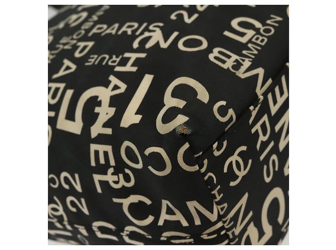 CHANEL Borsa a Spalla Bysy Line in Tela Nera Argento CC Auth 140489 Nero - vista 10