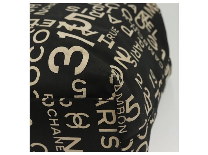 CHANEL Borsa a Spalla Bysy Line in Tela Nera Argento CC Auth 140489 Nero - vista 11