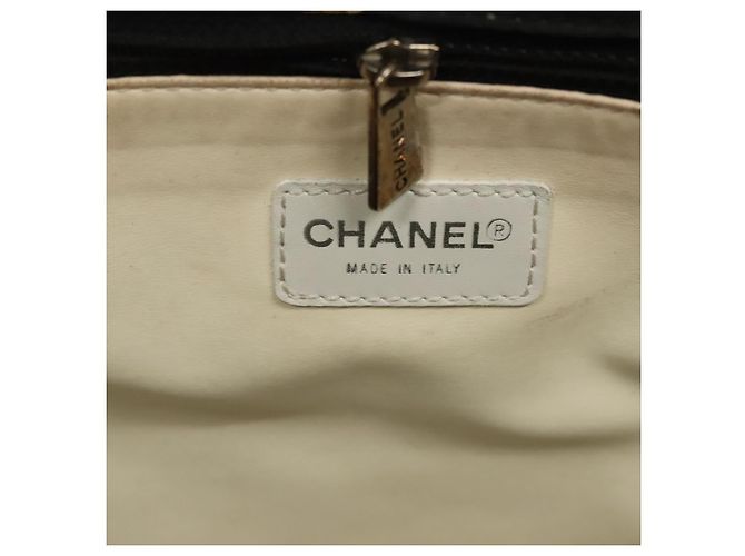 CHANEL Borsa a Spalla Bysy Line in Tela Nera Argento CC Auth 140489 Nero - vista 14