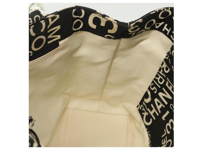 CHANEL Borsa a Spalla Bysy Line in Tela Nera Argento CC Auth 140489 Nero - vista 16