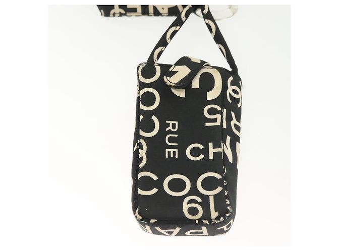 CHANEL Borsa a Spalla Bysy Line in Tela Nera Argento CC Auth 140489 Nero - vista 21