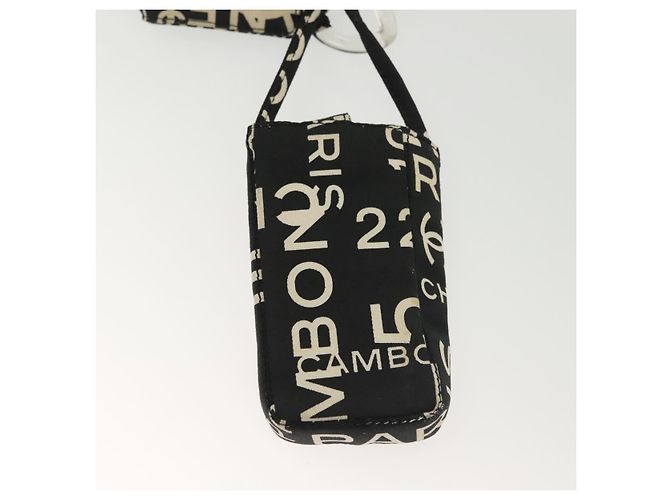 CHANEL Borsa a Spalla Bysy Line in Tela Nera Argento CC Auth 140489 Nero - vista 22