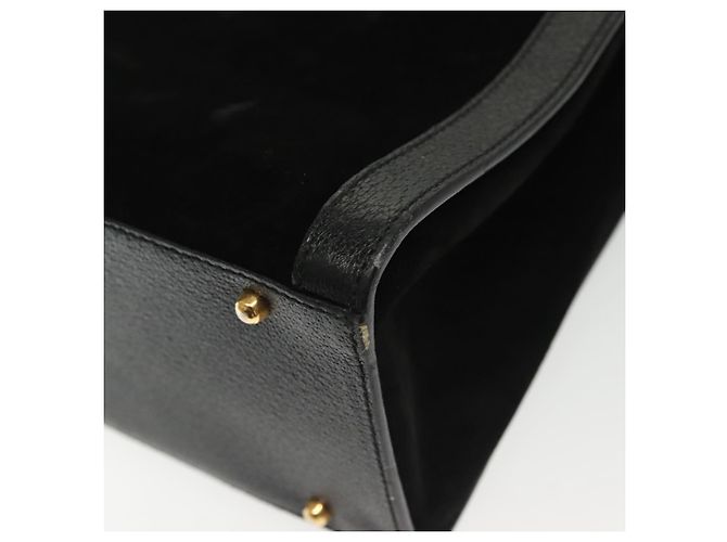 Bamboo Borsa a Mano in Bambù GUCCI Camoscio Nero Oro 002 1186 0260 Auth ep10379 D'oro - vista 13