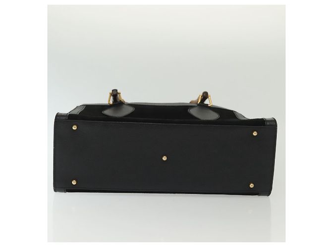 Bamboo Borsa a Mano in Bambù GUCCI Camoscio Nero Oro 002 1186 0260 Auth ep10379 D'oro - vista 9