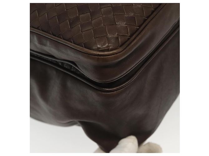 Autre Marque Borsa a Spalla in Pelle Marrone INTRECCIATO di BOTTEGA VENETA Auth fm4835 - vista 10