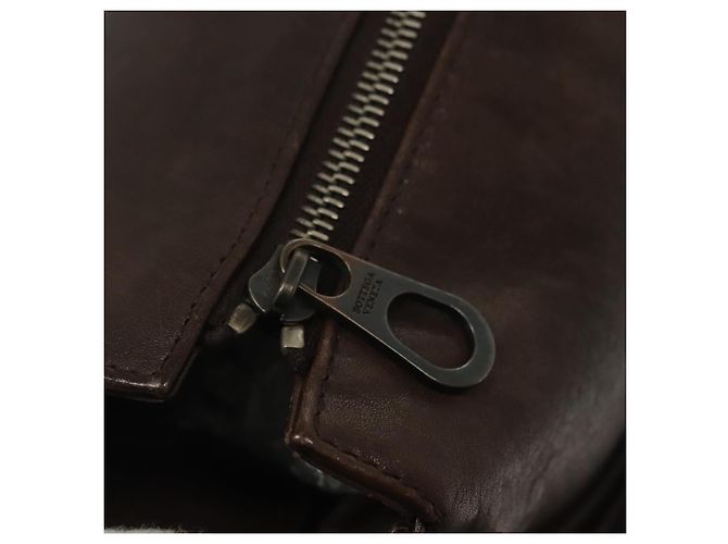 Autre Marque Borsa a Spalla in Pelle Marrone INTRECCIATO di BOTTEGA VENETA Auth fm4835 - vista 14