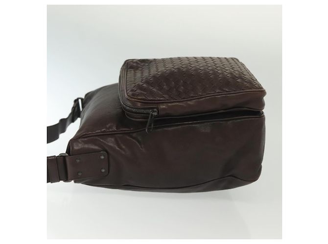Autre Marque Borsa a Spalla in Pelle Marrone INTRECCIATO di BOTTEGA VENETA Auth fm4835 - vista 5