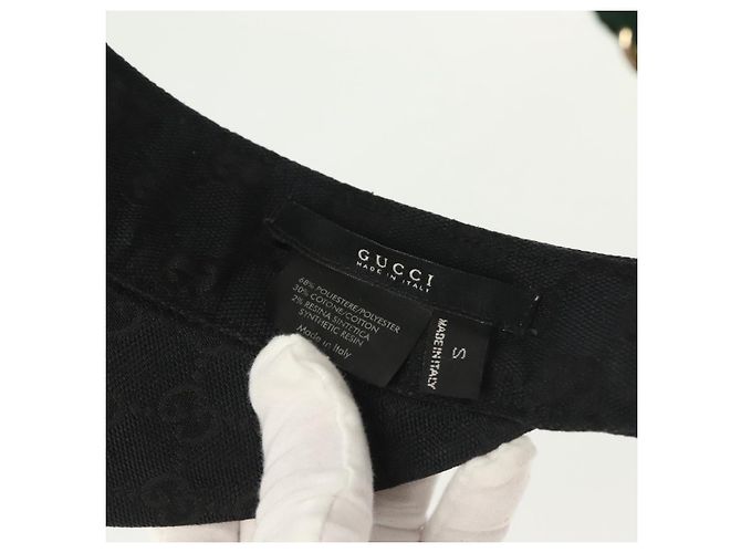 GUCCI GG Canvas Web Sherry Line Sonnenblende S Schwarz Rot Grün Auth yk19412 - Ansicht 12
