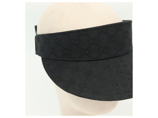 GUCCI GG Canvas Web Sherry Line Sonnenblende S Schwarz Rot Grün Auth yk19412 - Ansicht 7