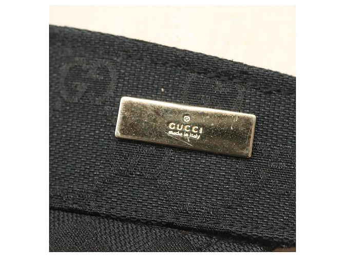 GUCCI GG Canvas Web Sherry Line Sonnenblende S Schwarz Rot Grün Auth yk19412 - Ansicht 9