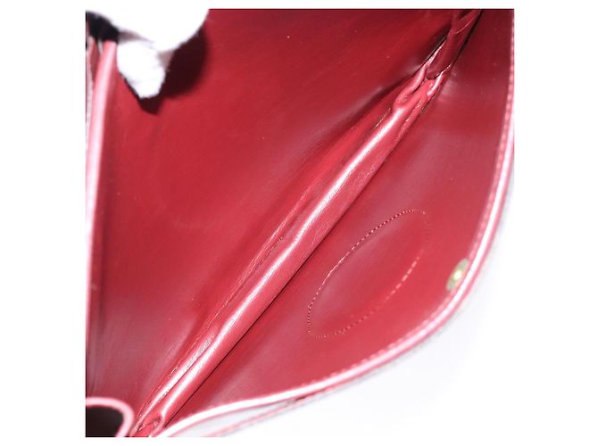 Cartier Bolso de Hombro Must Line de Cuero Burdeos y Oro Auth gh540 Dorado - vista 20