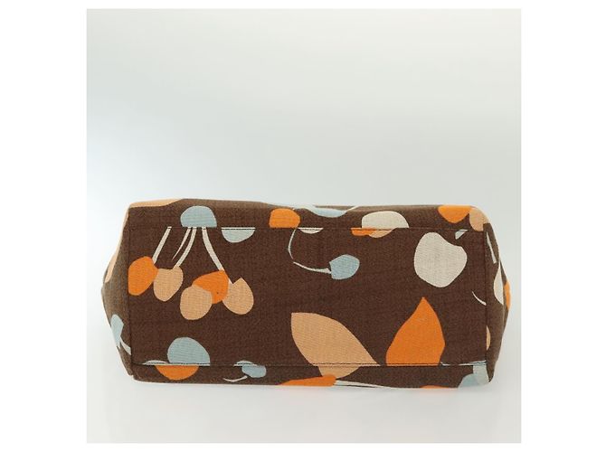 Borsa a mano Miu Miu in tela marrone Auth BA5216 - vista 6