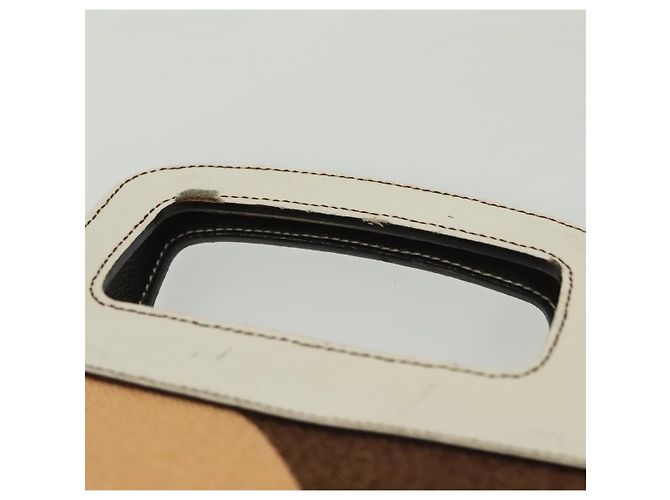 Borsa a mano Miu Miu in tela marrone Auth BA5216 - vista 9