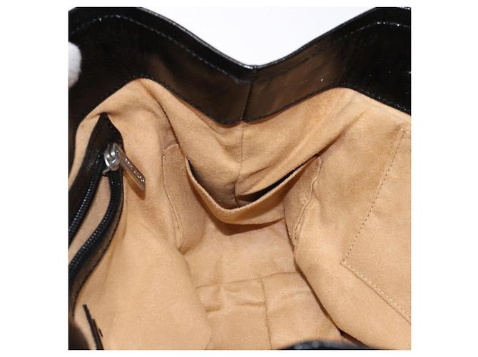 Borsa Tote Jimmy Choo Studs in pelle verniciata nera e argento Auth BA5147 Nero - vista 18