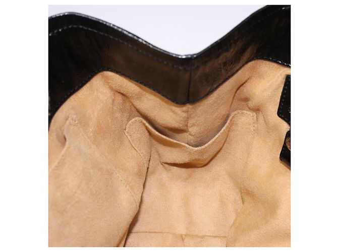 Borsa Tote Jimmy Choo Studs in pelle verniciata nera e argento Auth BA5147 Nero - vista 19