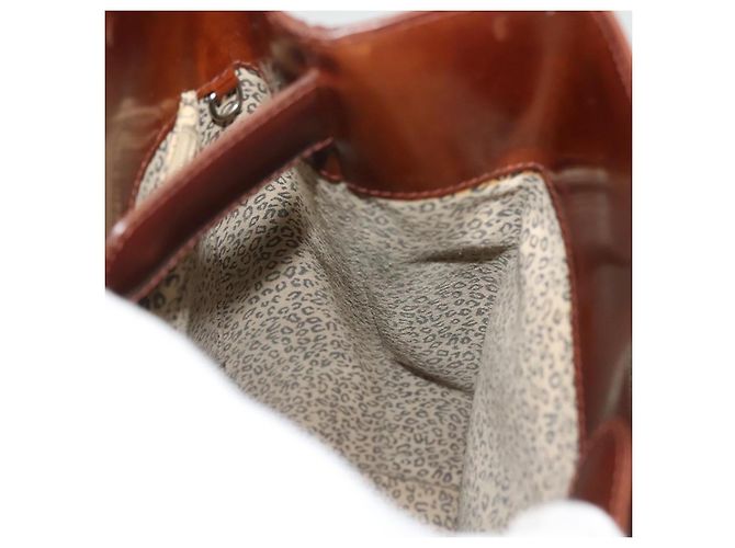 Borsa a Spalla CARTIER Smalto Marrone Argento Auth 140103 - vista 18