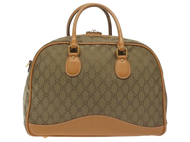 Borsa Boston GG Canvas Gucci 2way Oro Beige 013 123 3659 Auth ep10260 D'oro - vista 2