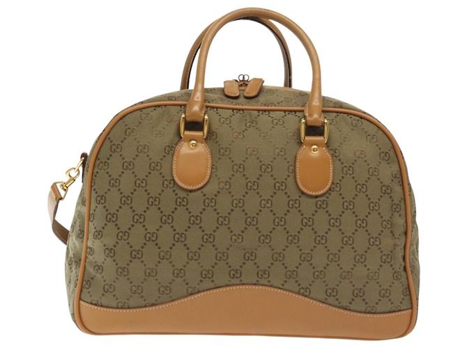 Borsa Boston GG Canvas Gucci 2way Oro Beige 013 123 3659 Auth ep10260 D'oro - vista 3