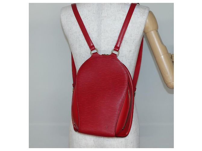 LOUIS VUITTON Zaino Epi Mabillon Rosso Castigliano M52237 LV Auth ep10752 - vista 23