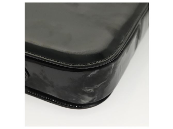 Borsa a Spalla CÉLINE Carrozza in Pelle Verniciata Nera Oro Auth 142247 Nero D'oro - vista 13