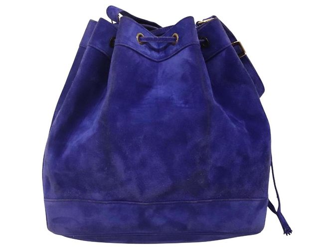 Hermès HERMES Borsa a Spalla Market GM Camoscio Viola Oro Auth 140923 D'oro Porpora - vista 3