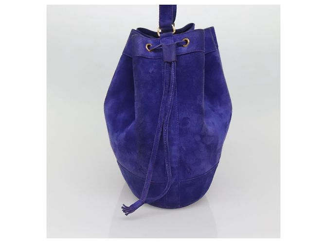 Hermès HERMES Borsa a Spalla Market GM Camoscio Viola Oro Auth 140923 D'oro Porpora - vista 4