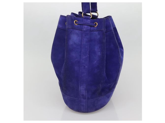 Hermès HERMES Borsa a Spalla Market GM Camoscio Viola Oro Auth 140923 D'oro Porpora - vista 5