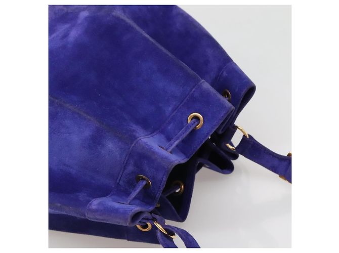Hermès HERMES Borsa a Spalla Market GM Camoscio Viola Oro Auth 140923 D'oro Porpora - vista 6
