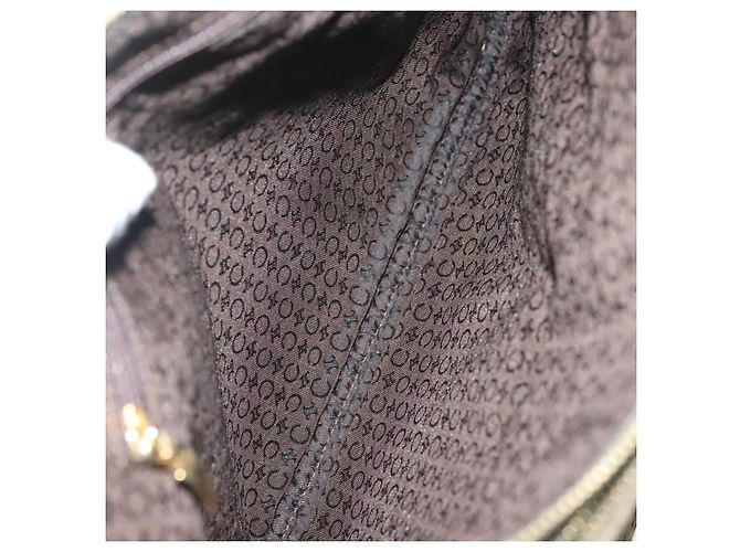 Céline Borsa a spalla in tela Macadam C di CELINE in suede marrone e oro Auth 139556 D'oro - vista 19