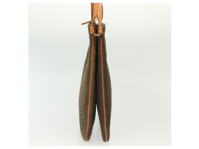 Céline Borsa a spalla in tela Macadam C di CELINE in suede marrone e oro Auth 139556 D'oro - vista 5