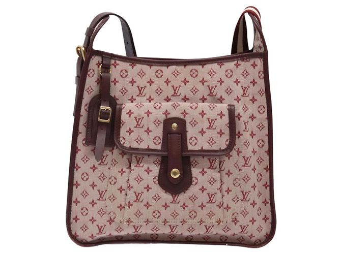 LOUIS VUITTON Mini Borsa Monogramma Mary Kate Rossa M92321 LV Auth SW1479 Rosso - vista 13