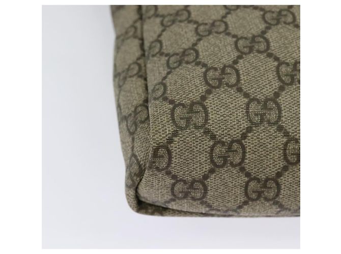 Borsa a spalla GG Supreme in PVC beige e argento di GUCCI 223666 Auth ep10605 - vista 12
